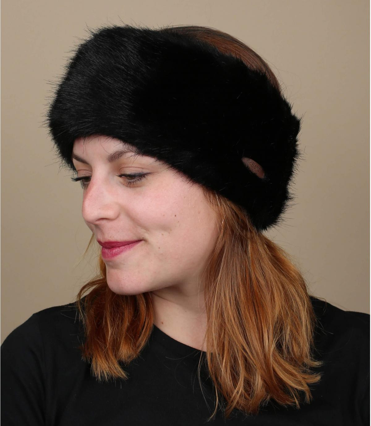 Faux fur headband Fur Headband black